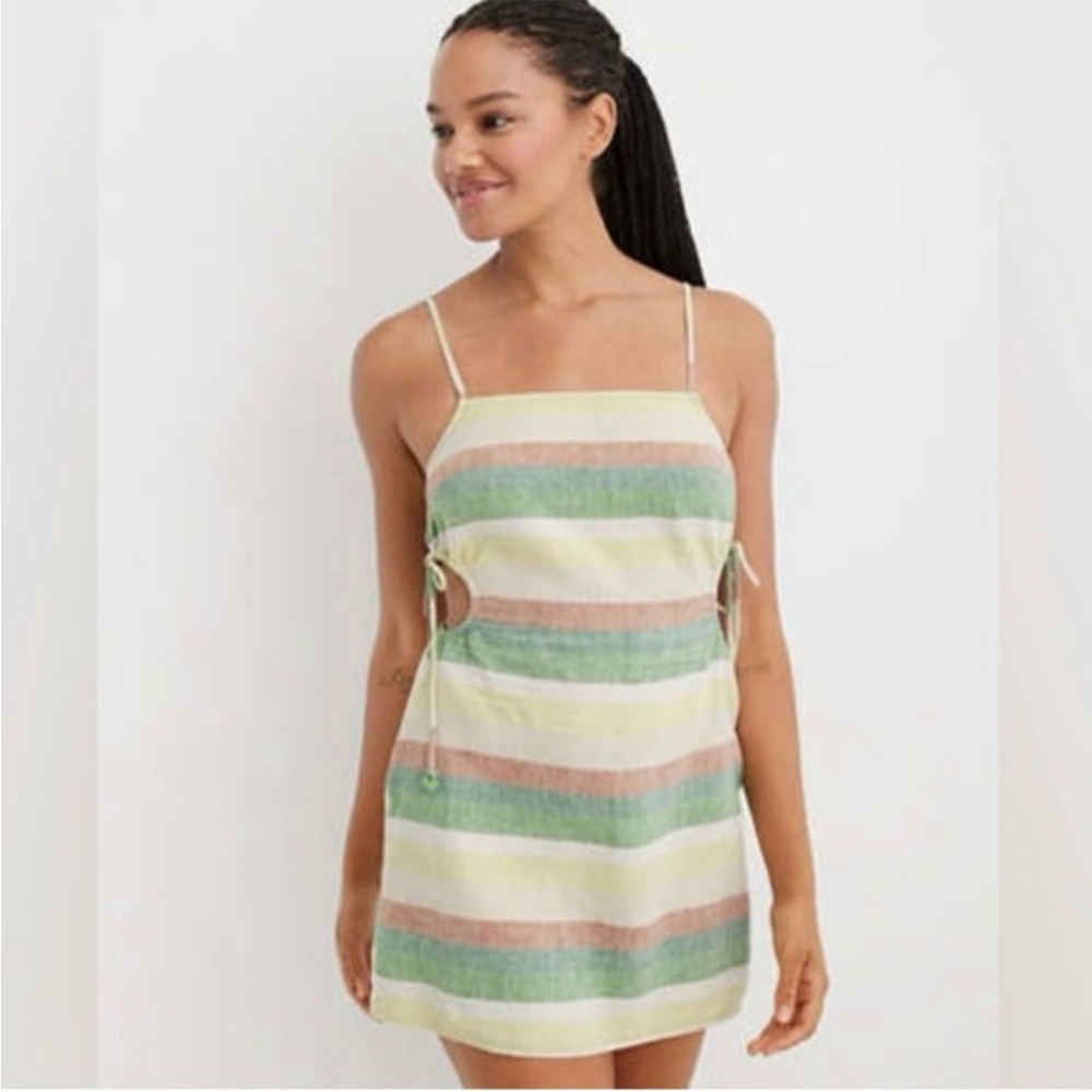 Aerie Colorful Striped Mini Dress